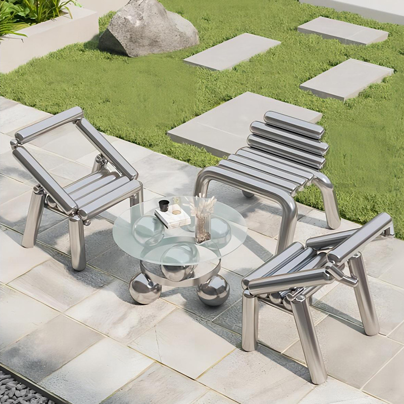 Stainless steel chair light lu - đánh giá và giá Outdoor Furniture Luxury
